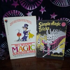 Vintage Magic Books For Kids Children Tricks Bill Severn Adams Company Gum Two 2